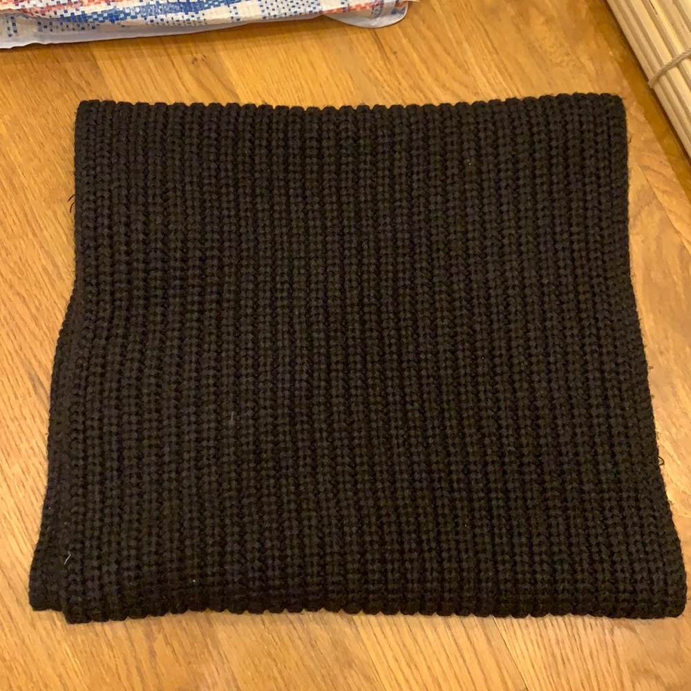 Black knit infinity scarf